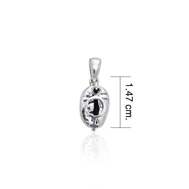 Female Symbol on Coffee Bean Silver Pendant TP398 Pendant