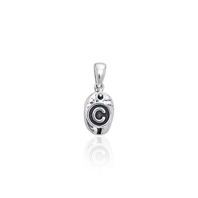 Copyright on Coffee Bean Silver Pendant TP403 Pendant