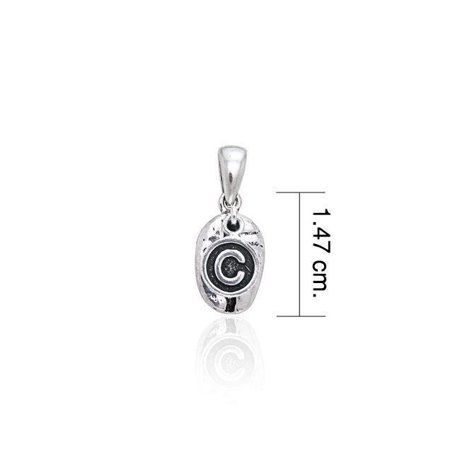 Copyright on Coffee Bean Silver Pendant TP403 Pendant