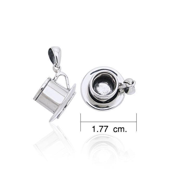 Coffee Cup Set Silver Pendant TP449 Pendant