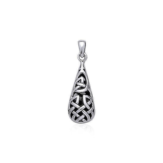 Celtic Knotwork Teardrop Silver Pendant TP544 Pendant