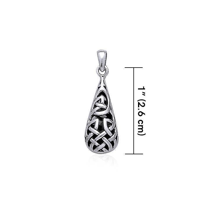 Celtic Knotwork Teardrop Silver Pendant TP544 Pendant