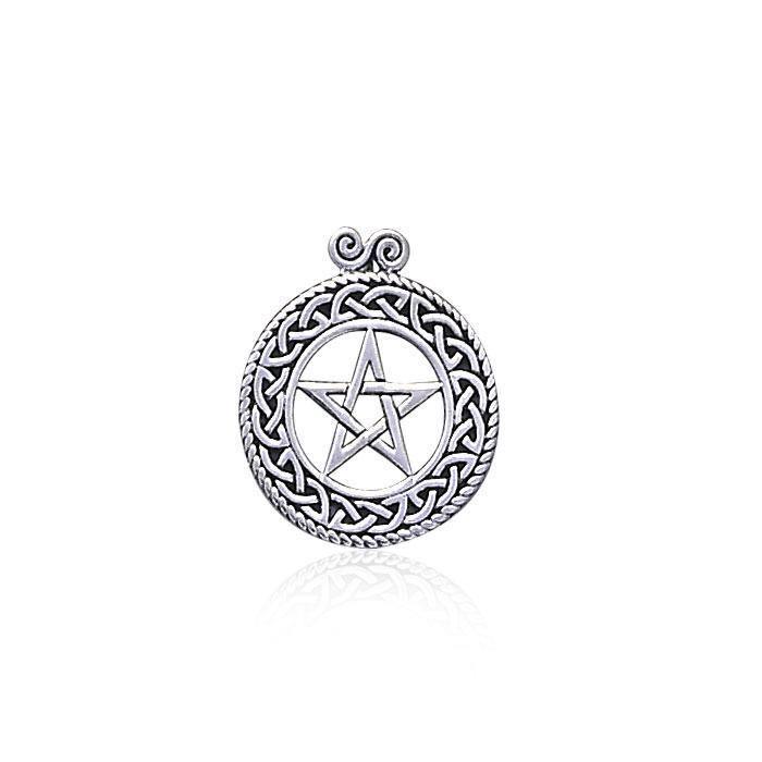 Large Celtic Pentagram Pentacle Silver Pendant TP715 Pendant