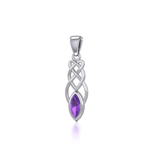 Contemporary Celtic Knotwork Silver Pendant TP857 Pendant