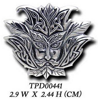 The power of nature’s cycle ~ Sterling Silver Green Man Pendant TPD441 - peterstone.dropshipping