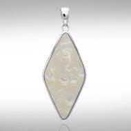 Lozenge Cabochon Silver Pendant TPD1011 Pendant