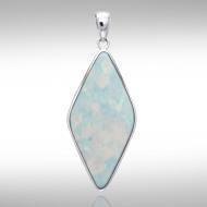 Lozenge Cabochon Silver Pendant TPD1011 Pendant