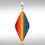 Lozenge Cabochon Silver Pendant TPD1011 Pendant