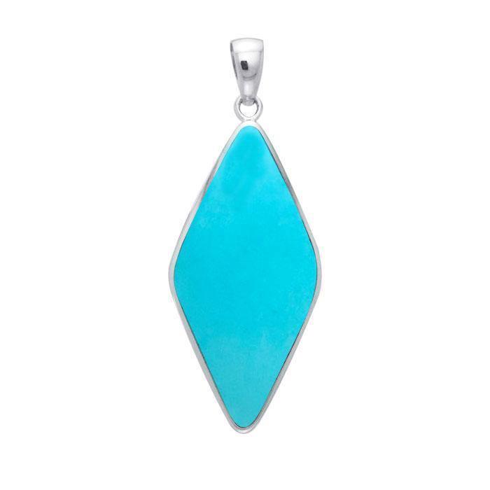 Lozenge Cabochon Silver Pendant TPD1011