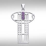 Art Deco Key Silver Pendant TPD1033 Pendant