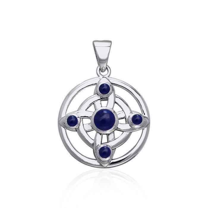 Elemental Wheel Of Being Silver Pendant with Gemstone TPD128 Pendant