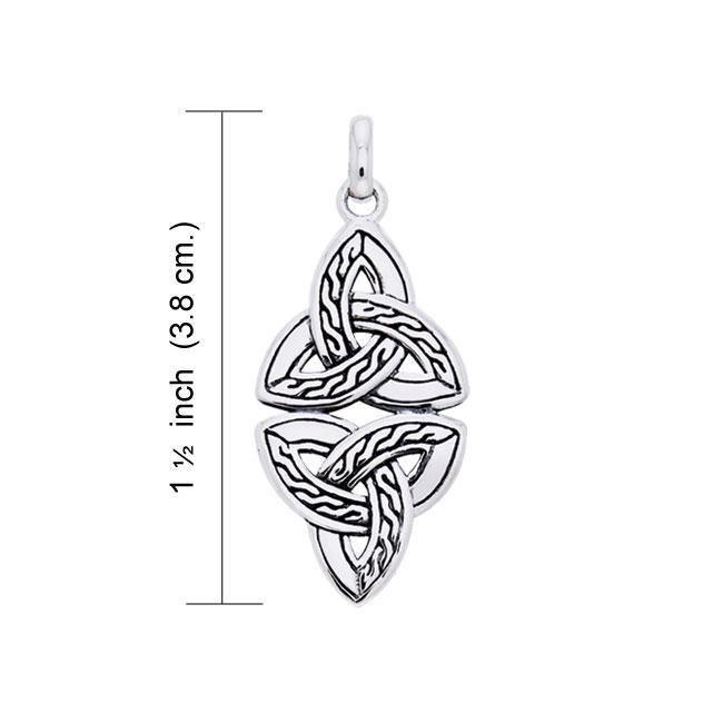 Double Braided Celtic Trinity Knot Sterling Silver Pendant TPD1294 Pendant