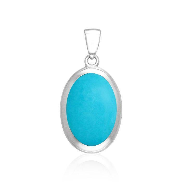 Oval Cabochon Silver Pendant TPD138 Pendant