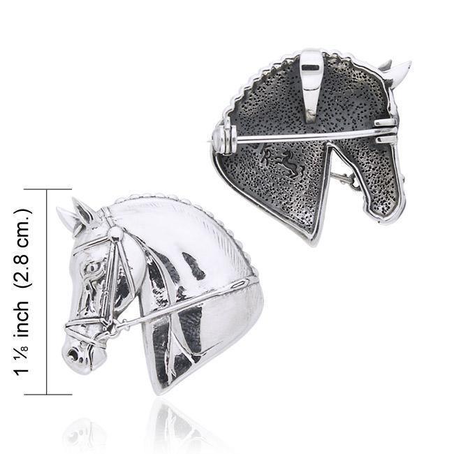 Horse Head Silver Pendant and Pin in One TPD1571 Pendant