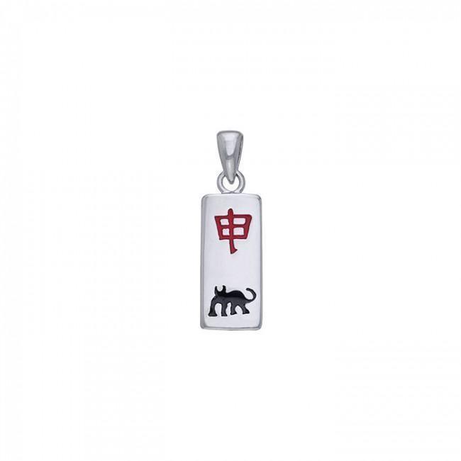 Chinese Astrology Monkey Silver Pendant TPD249