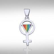 Female Symbol Rainbow Silver Pendant TPD268 Pendant