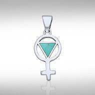 Female Symbol Rainbow Silver Pendant TPD268 Pendant