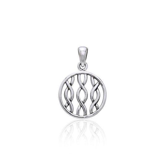 Round Celtic Knot Sterling Silver Pendant TPD3042 Pendant