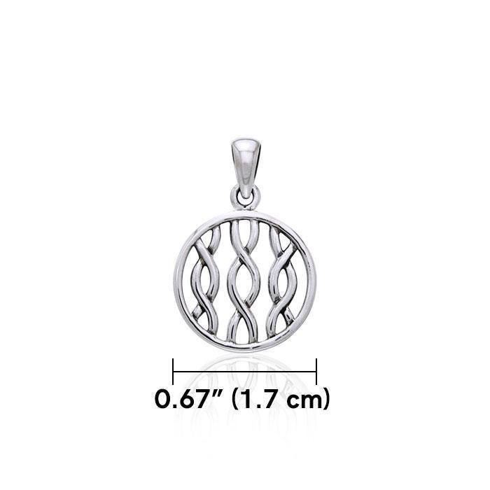 Round Celtic Knot Sterling Silver Pendant TPD3042 Pendant