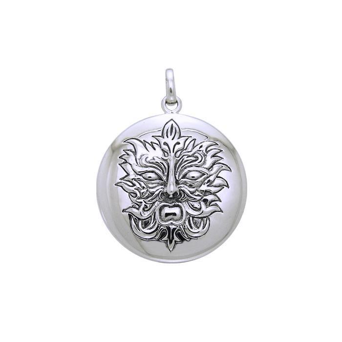 Green Man Silver Pendant TPD3128