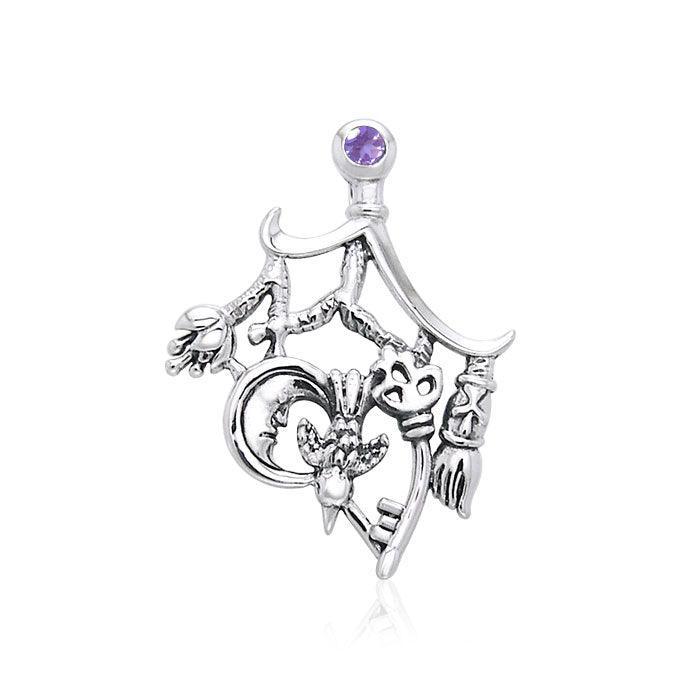 Magical Connections ~ Cimaruta Witch Sterling Silver Jewelry Pendant TPD3133 - peterstone.dropshipping