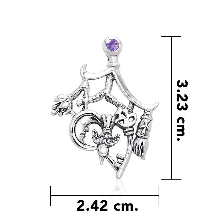 Magical Connections ~ Cimaruta Witch Sterling Silver Jewelry Pendant TPD3133 - peterstone.dropshipping