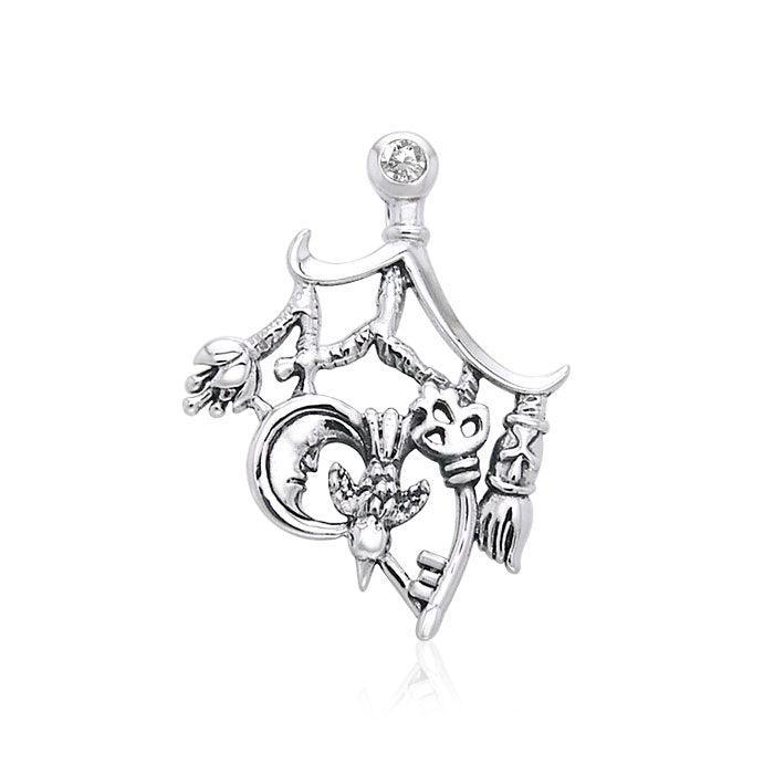 Magical Connections ~ Cimaruta Witch Sterling Silver Jewelry Pendant TPD3133 - peterstone.dropshipping