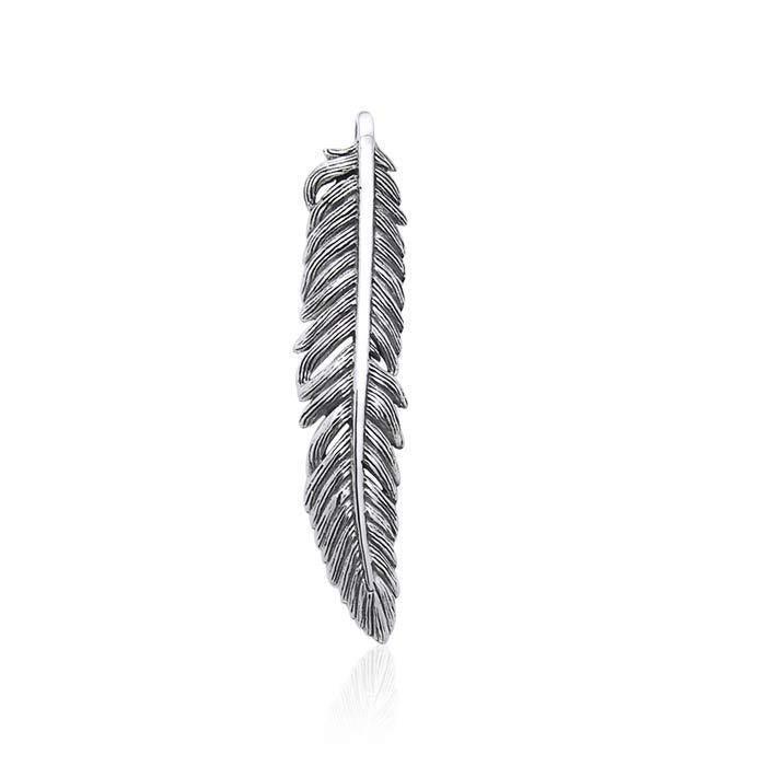 Small Feather  Sterling Silver Pendant  TPD3283 Pendant