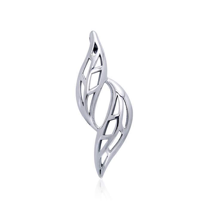 Shimmering Leaf Silver Pendant TPD3344 Pendant