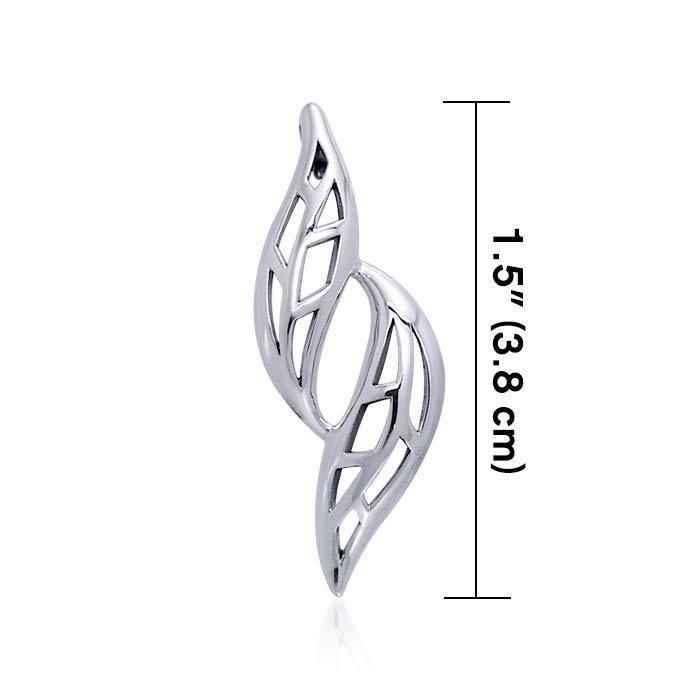 Shimmering Leaf Silver Pendant TPD3344 Pendant