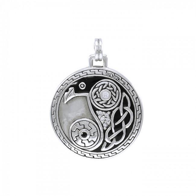 Celtic Yin Yang Raven Pendant TPD3383