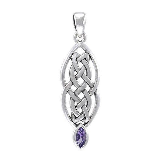 Celtic Knotted Hearts Gemstone Pendant TPD3716