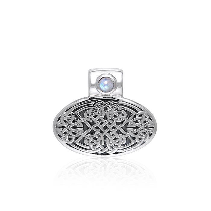 Celtic Knotwork Silver Pendant with Gem TPD377 Pendant