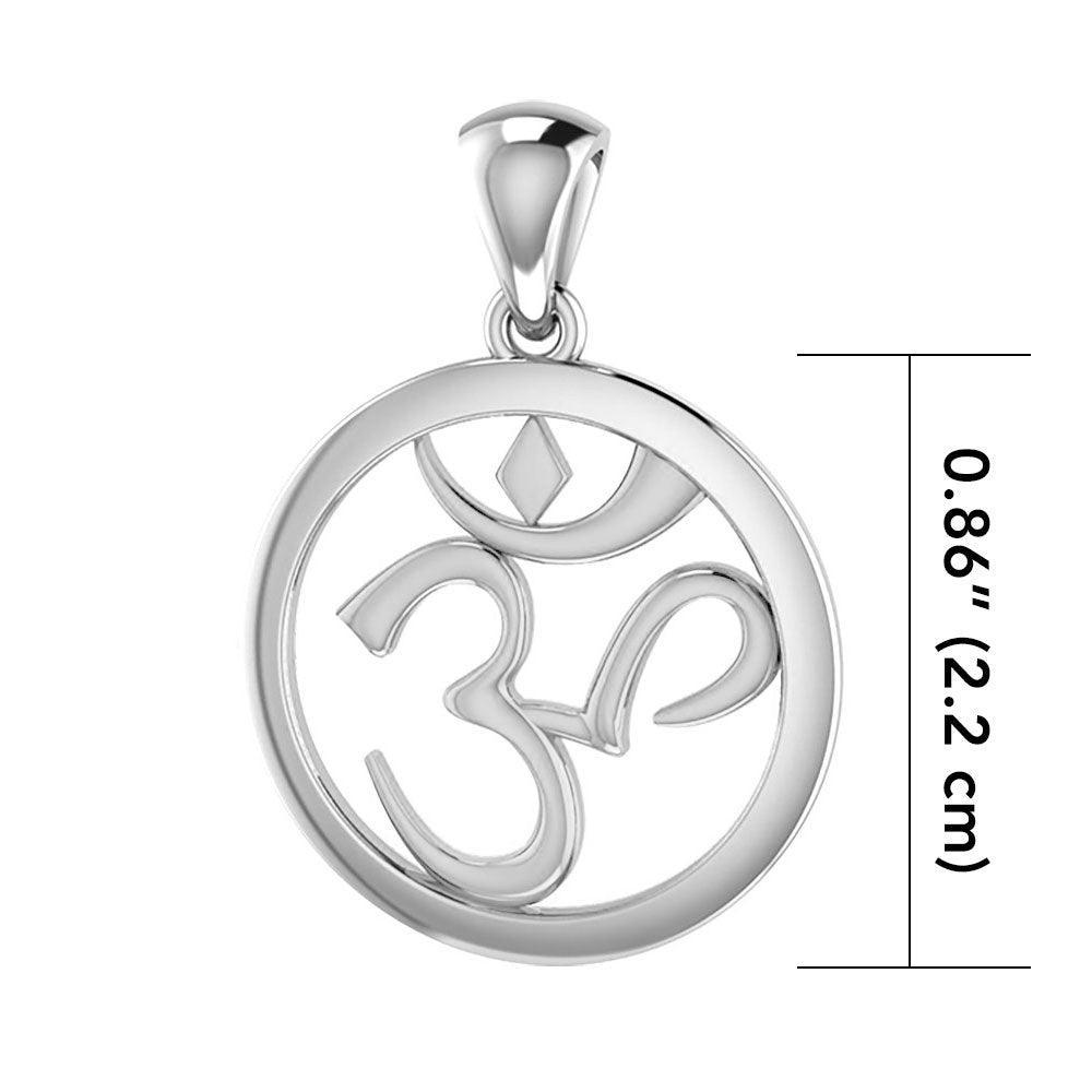 Om Symbol Silver Pendant TPD3848 - peterstone.dropshipping