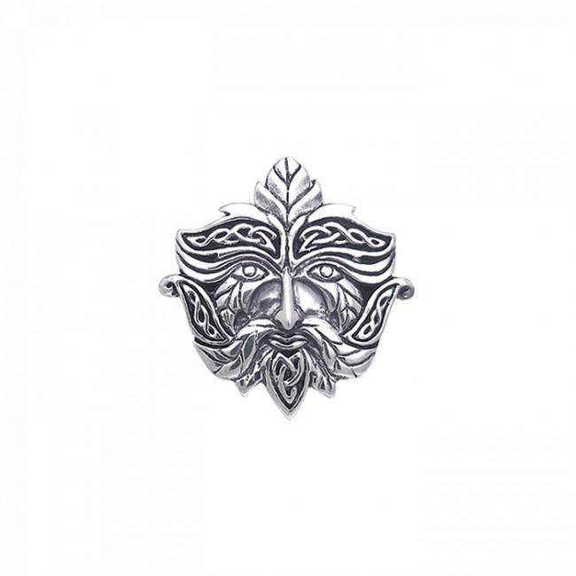 Green Man Silver Pendant TPD390