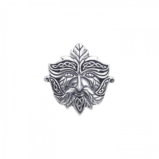 Green Man Silver Pendant TPD390