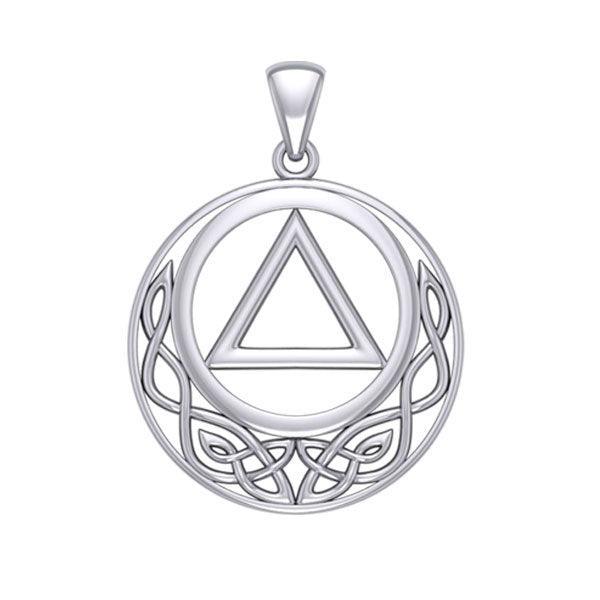 Celtic AA Recovery Silver Pendant TPD3936 - peterstone.dropshipping