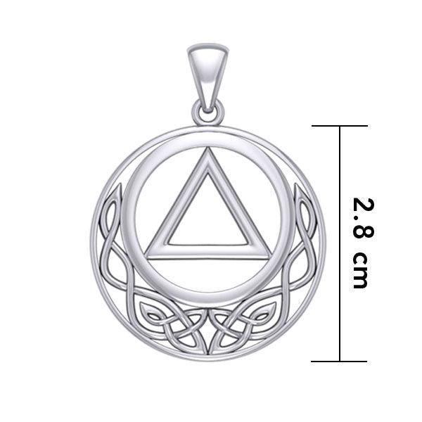 Celtic AA Recovery Silver Pendant TPD3936 - peterstone.dropshipping