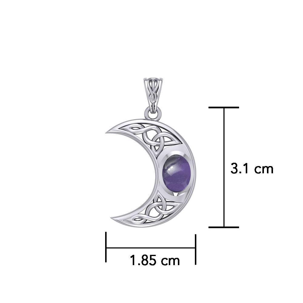 Blue Moon Silver Pendant with Gemstone TPD4056 - peterstone.dropshipping