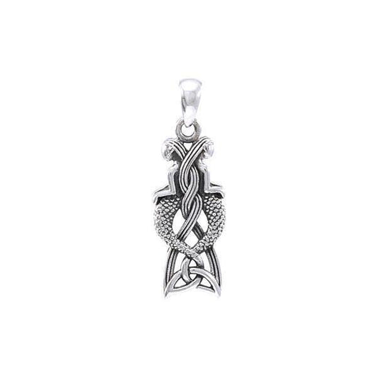 Celtic Mermaid Goddess Sterling Silver Pendant TPD4153 Pendant