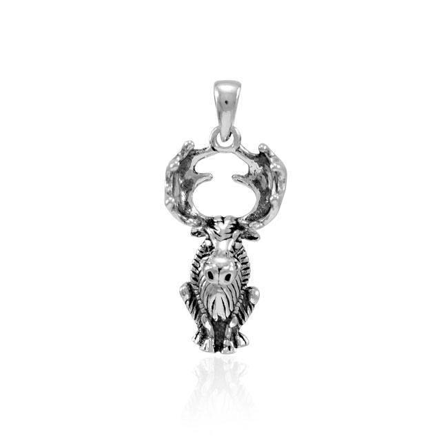 Moose Serling Silver Pendant TPD4402 - Wholesale Jewelry