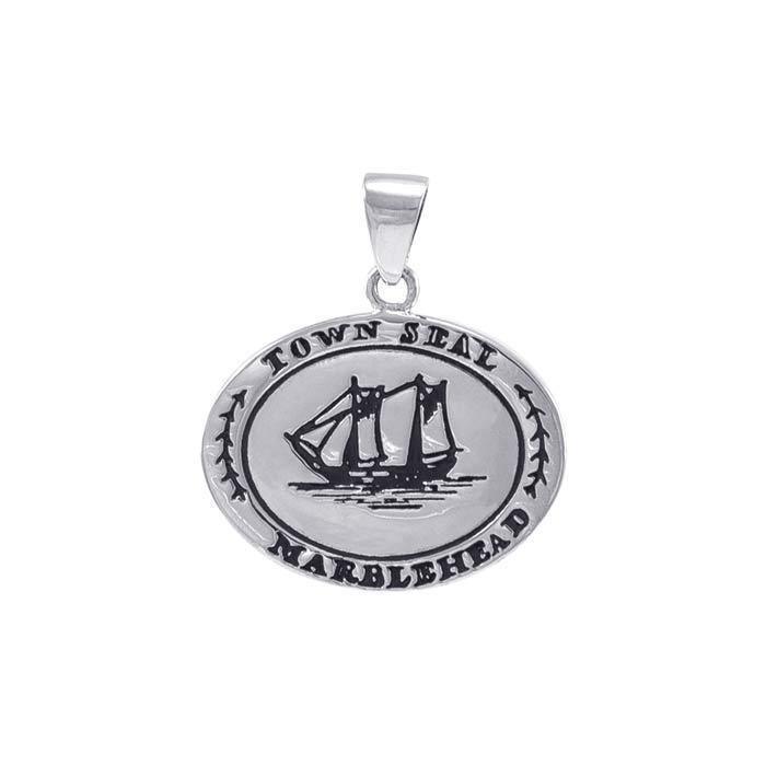 Marblehead Town Seal Silver Pendant TPD4436