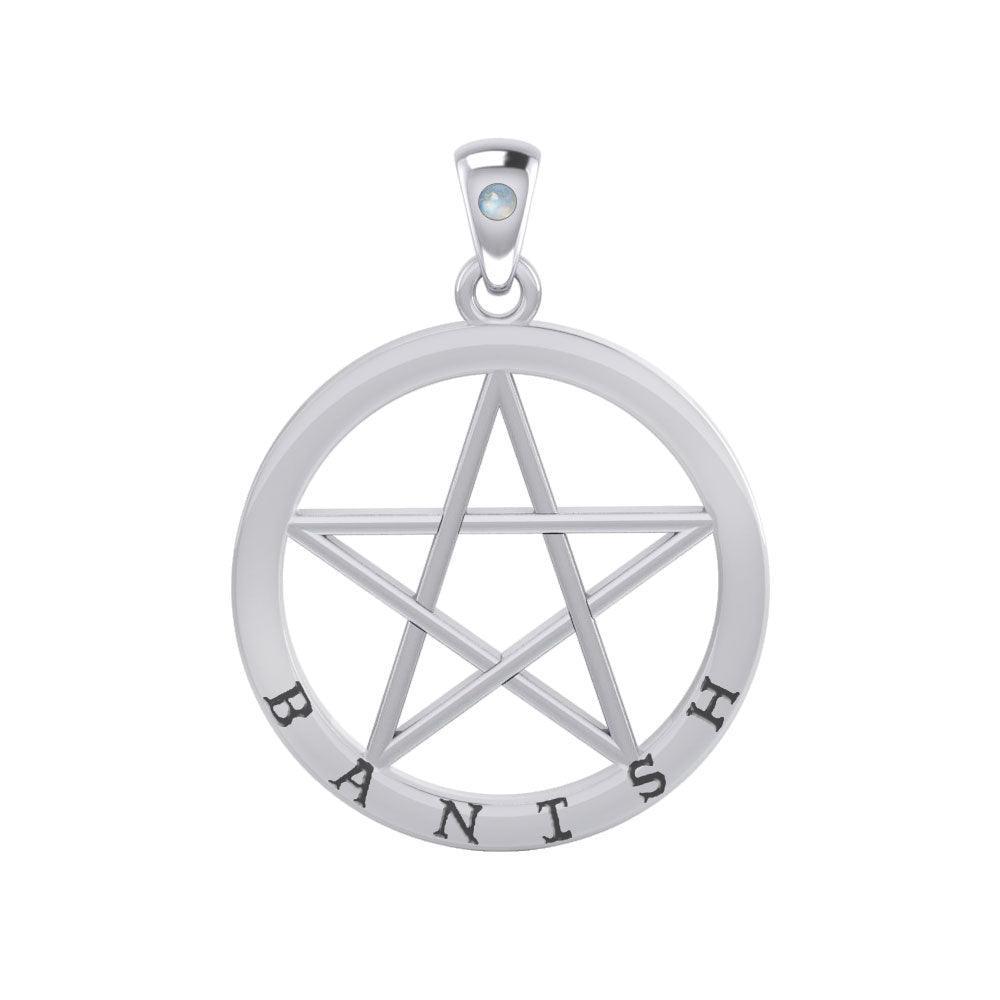 Banish Pentagram Silver Pendant TPD4505 - peterstone.dropshipping