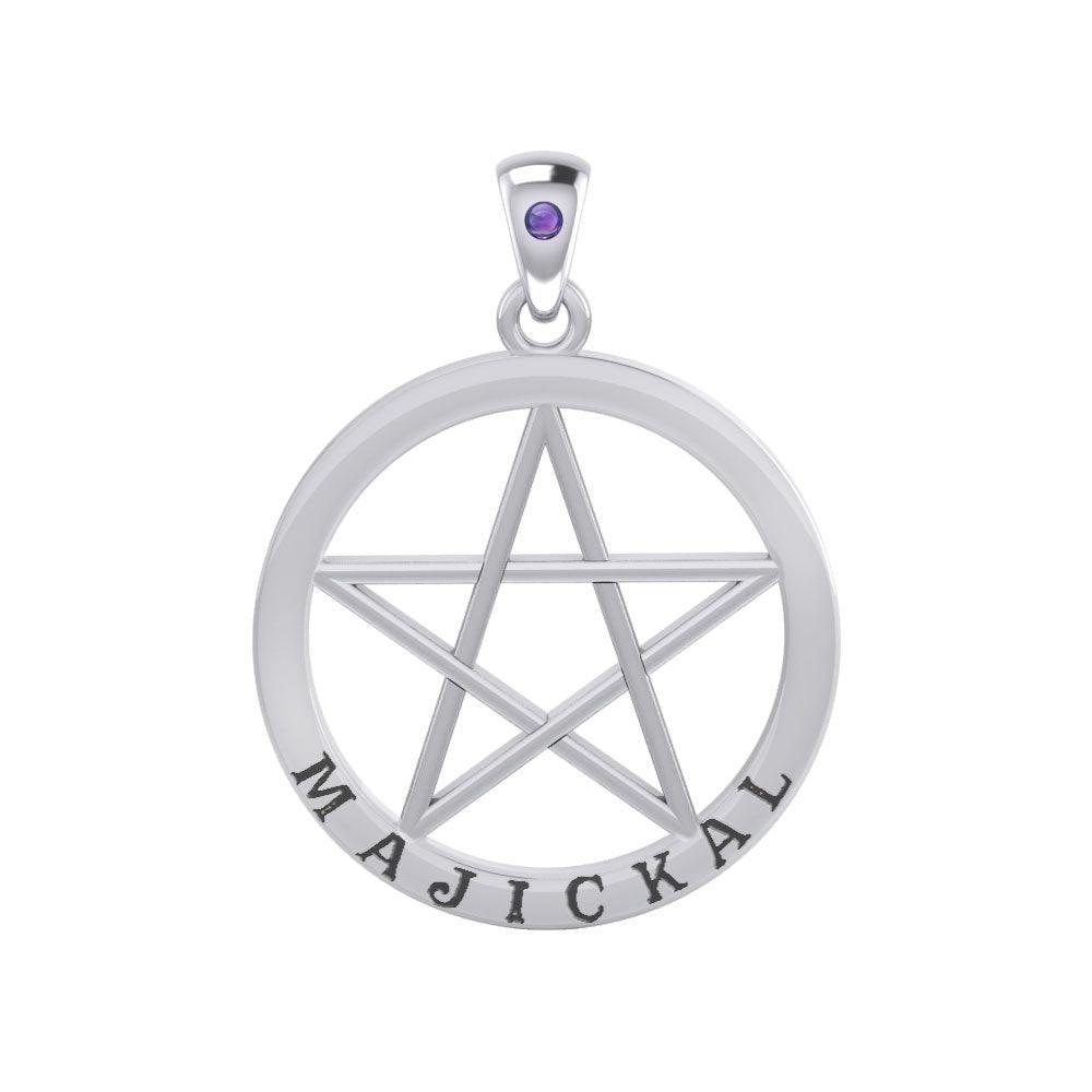 Majickal Pentagram Silver Pendant TPD4549 - peterstone.dropshipping