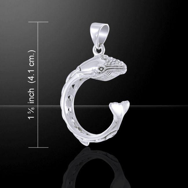 Celtic Accent Whale Sterling Silver Wrap Pendant TPD4840 Pendant