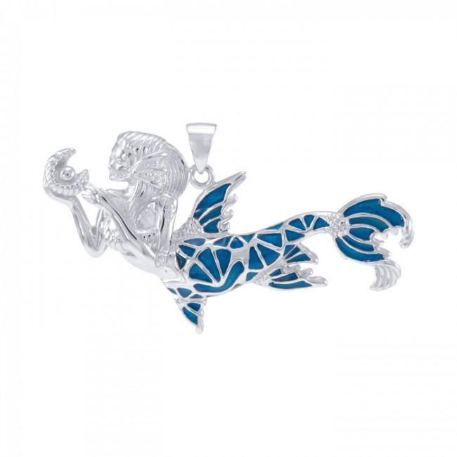 Mermaid with Enamel Pendant TPD4901