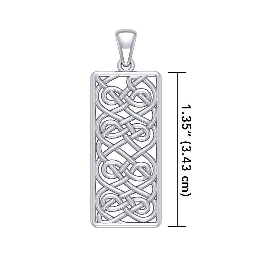 A meaningful inspiration worth the eternity ~ Sterling Silver Celtic Knotwork Pendant Jewelry TPD5073 Pendant