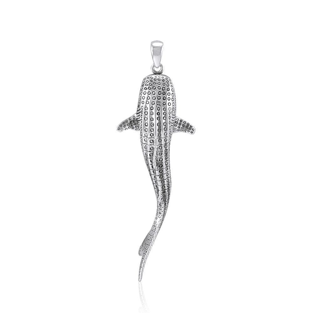 Large Whale Shark Silver Pendant TPD5199 Pendant