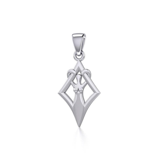 Goddess in Diamond Frame Silver Pendant TPD5278 - Peter Stone Wholesale