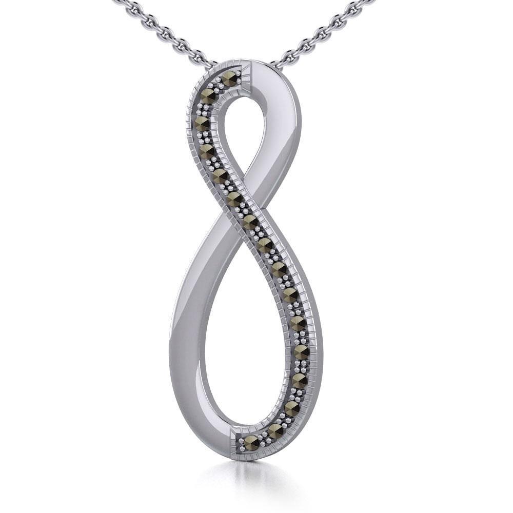 Infinity Silver Pendant with Marcasite TPD5362 Pendant